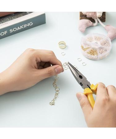 1000PCS Open Jump Rings Kit with Lobster Clasps and Opener - Gold | Handyman Crafts for Jewelry Making, Keychains, and Necklace Repair - Buy Online on SooperMarket.com