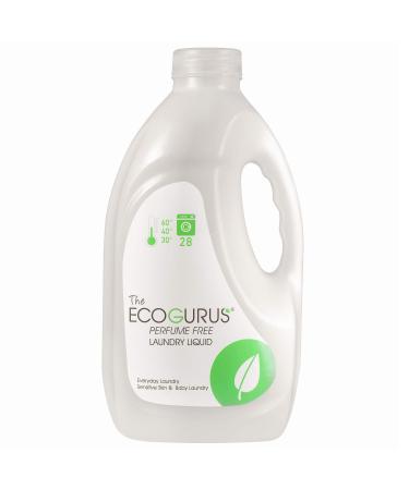 Ecogurus Eco Laundry Detergent - Baby Laundry Detergent 2L - Liquid Detergent for Sensitive Skin - Non Bio Washing Liquid - Effective Stain Remover 2 l (Pack of 1)