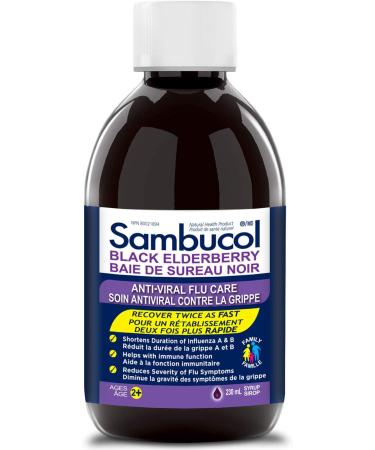 Sambucol Black Elderberry Anti-Viral Flu Care | Quickly Relieves Cold & Flu Symptoms | Immune Support & Antioxidant | Ideal for Families | Syrup 230 mL blue Anti-Viral Flu Care 230 ml (Pack of 1) - Buy Online on SooperMarket.com