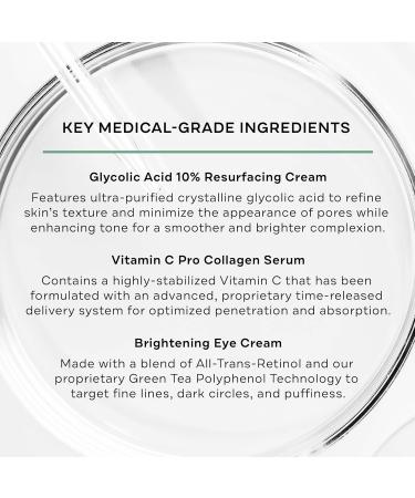 Replenix Discoloration Essentials 3 Step Brightening Trial Kit - Travel-Size Glycolic Acid Cream Vitamin C Serum & Brightening Eye Cream for Radiant Skin - Buy Online on SooperMarket.com