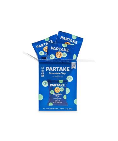 Partake Foods Crunchy Chocolate Chip Mini Cookie Snack Packs | Vegan & Gluten Free | Dairy Free, Peanut Free, Egg Free, Wheat Free, Treenut Free, Soy Free, Fish Free, Shellfish Free, Sesame Free | Allergy Friendly Cookies