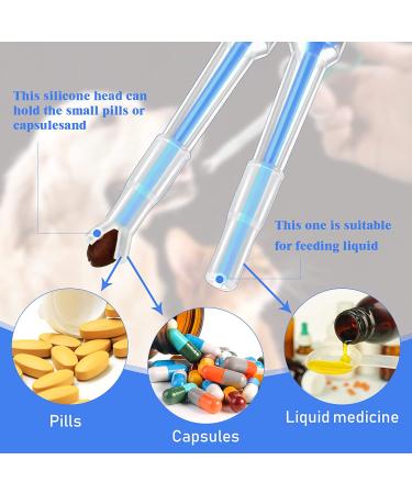 Nuanchu 4-Piece Pet Pill Shooter Kit - Dog & Cat Medicine Dispenser for Small Animals | Blue - Buy Online on SooperMarket.com
