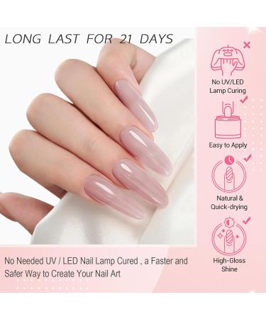 8 in 1 Dip Powder Starter Kit - Clear Pink French White Nude Colors - Daily Makeup Fine Dipping Powder Set with Liquid, Brush Cleaner, Base, Top & Activator - 18g - Buy Online on SooperMarket.com