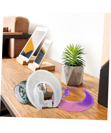 STOBOK Silicone Mold Tool Tray Jewelry Tray Resin Casting Molds Silica Moon Shaped Mold Supplies Self Made White 13.5X12CM - Buy Online on SooperMarket.com