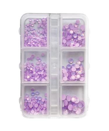 1Box Mixed Nails Art Decorations 3D Beads Nail Easy Installation And Removal Add Charm To Your Nail Nail Supplies Purple