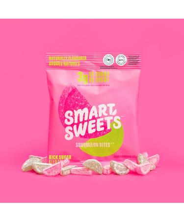 Smart Sweets Low Sugar Sourmelon Bites Candy Fruity Free of Sugar Alcohols & No Artificial Sweeteners Sweetened with Stevia Natural Fruit Flavors 12x50g (Box of 12) - Buy Online on SooperMarket.com