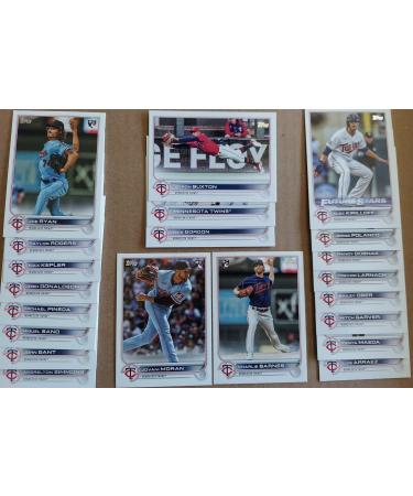 Minnesota Twins 2022 Topps Complete Mint Hand Collated 21 Card Team Set Featuring Miguel Sano and Byron Buxton plus Future Stars and Rookie Cards