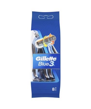 Gillette Blue3 Disposable Razors Men's Football Edition 1 Pack (1 x 8 pieces)