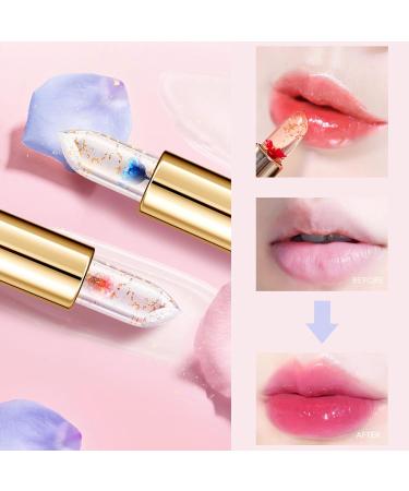Jelly Lipstick Set - Color Changing Moisturizer Long Lasting Glossy Finish | 3 Pack Flower Lip Balm for All-Day Hydration - Buy Online on SooperMarket.com