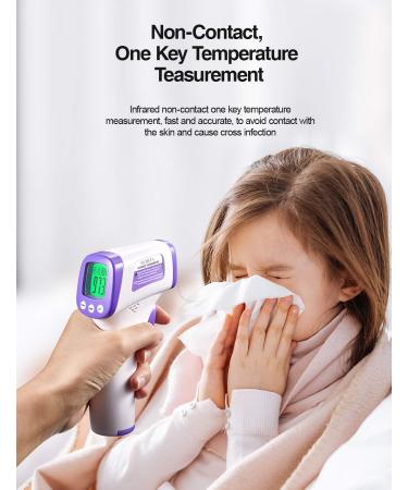 Accurate Non-Contact Infrared Thermometer for Adults | Forehead Fever Alarm & Memory Function - Buy Online on SooperMarket.com