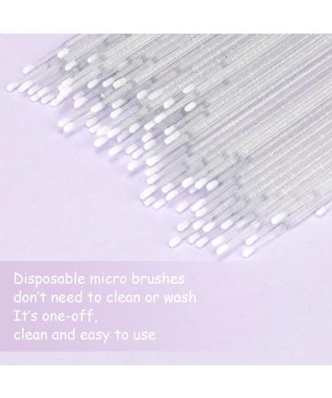 G2PLUS 400PCS Micro Applicators Brushes for Eyelash Extensions - Transparent Disposable Swabs for Crafting - Buy Online on SooperMarket.com