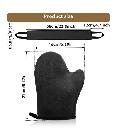 WLLHYF Self Tanning Mitt Applicator Kit - Ultra Soft Streak Free Glove for Back, Face & Body - Reusable Lotion Applicator for Fake Tan - Black - Buy Online on SooperMarket.com