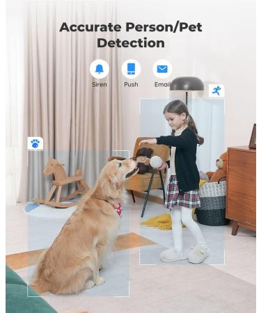 REOLINK E1 Zoom White Indoor Security Camera 5MP Super HD with PTZ, Auto Tracking, Human/Pet AI - Ideal for Baby Monitor/Pet Camera/Home Security - Dual Band WiFi - Local Storage | Best Plug-in WiFi Camera - Buy Online on SooperMarket.com