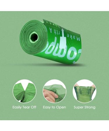 eCompostable Dog Poo Bags Biodegradable Poop Bags For Dogs Unscented Doggy Waste Bag 23x33cm Leak Proof Dog Cat litter Bags Green- Dog Poop Bags 8 Rolls - 120 Count - Buy Online on SooperMarket.com