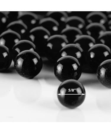 Black Glass Marble Vase Filler 1 LB | Aquarium Round Beads | Decorative Gem Pebbles - Buy Online on SooperMarket.com