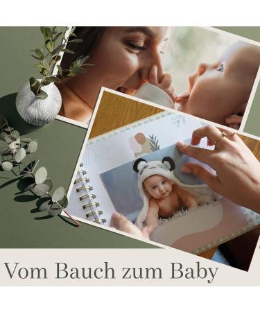 Pregnancy Diary & Photo Album - Perfect Gifts for Expecting Moms | Self-Shaping Journey in Linen - Buy Online on SooperMarket.com