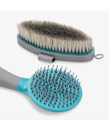 Navaris 2-Part Horse Care Set: Mane Brush & Card tsche for Optimal Fur Care | International Shipping - Buy Online on SooperMarket.com