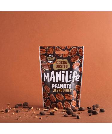 ManiLife Cocoa Dusted Peanuts - 100% Ethically Sourced | Great for Sharing (8 x 75g) - Buy Online on SooperMarket.com