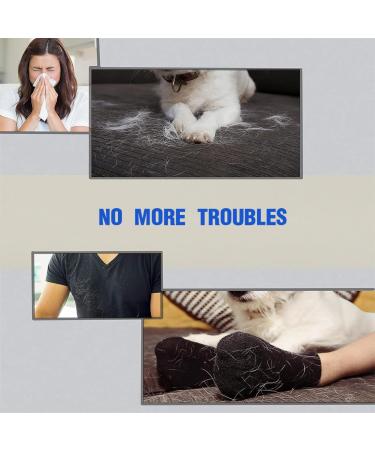 2 Set Animal Hair Gloves for Dogs & Horses - Effective Grooming & Shiny Fur | Gentle Cat Hair Removal - Buy Online on SooperMarket.com