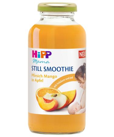 HiPP Mama Still Smoothie Peach Mango in Apple with Folic Acid 200ml Pack of 6 (6 x 200ml)