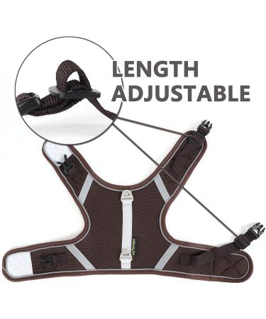 Escape-Proof Cat Harness & Leash Set - Adjustable Reflective Breathable Design for Large Cats (L Brown) - 150cm Cat Leash - Buy Online on SooperMarket.com
