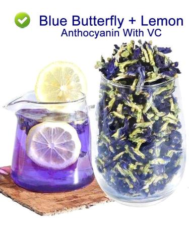 Plant Gift - Blue Butterfly Flower Herbal Tea -40G/1.41oz (135 Cups) | Natural Food Coloring Iced Tea Cocktails Mocktails | Caffeine free - Thai tea - Buy Online on SooperMarket.com
