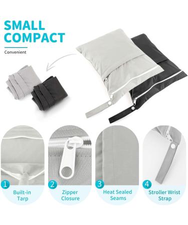 2 Piece Wet Bag Set - Reusable Waterproof Bags for Baby Cloth Diapers and Gym Gear - Buy Online on SooperMarket.com
