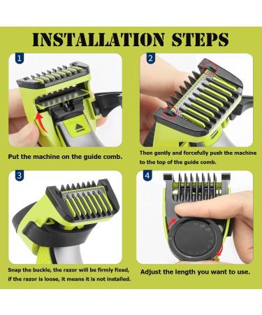 Adjustable Guard Comb for Philips OneBlade QP2520 QP2530 QP2620 QP2630 Replacement Blade Professional Blade Trimmer with Adjustable Hair Guards Combs 14 Shift Sizes from 0.4 to 10 mm - Buy Online on SooperMarket.com