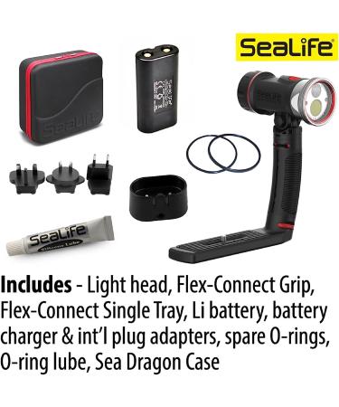 SeaLife Sea Dragon 3000SF Pro Dual Beam Underwater Scuba Light Kit (SL679) - Compact COB LED Photo-Video Lighting for Diving - Grip & Tray Included - Buy Online on SooperMarket.com