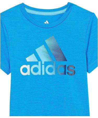 adidas Boys' Blue Rush Heather Tee | Short Sleeve Aeroready Feel Free Bos - Buy Online on SooperMarket.com