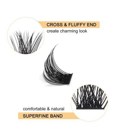 QUEWEL Mega-D Cluster Lashes 72 Pcs | C/D Curl 8-16mm | DIY Eyelash Extensions - Buy Online on SooperMarket.com