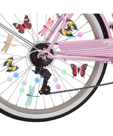 WINOMO 108pcs Luminous Bicycle Wheel Spoke Beads with 30pcs Butterflies Clips and 6pcs Dragonflies Clips - Buy Online on SooperMarket.com