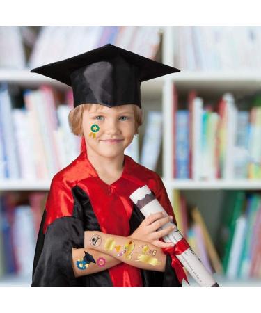 60 PCS Metallic Glitter Graduation Temporary Tattoos - Boys & Girls Party Supplies - Graduation Stickers - Congratulatory Decoration Gift - 5 Sheets - Buy Online on SooperMarket.com