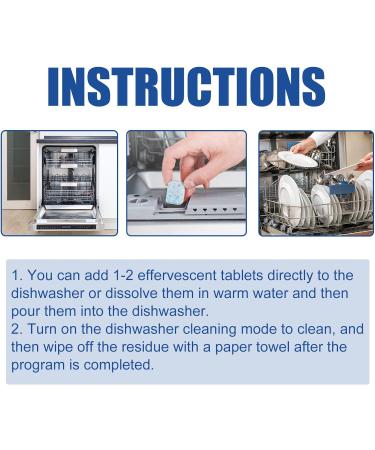 Dishwasher Cleaner Tablets Hygienically cleans and removes bad odours 2-in-1 Treatment Kit Cleans Fragrance Free Plastic Free Natural Vegan Friendly Plant-Based Cleaning (12Pcs) - Buy Online on SooperMarket.com