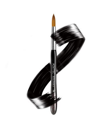 Acrylic brush for nails # 14 Sable Kolinsky nail brush for acrylic nails zobelhaar acrylic brush for nail art nail polish brush made of wood gel brush manicure tools 14 # sparkle black