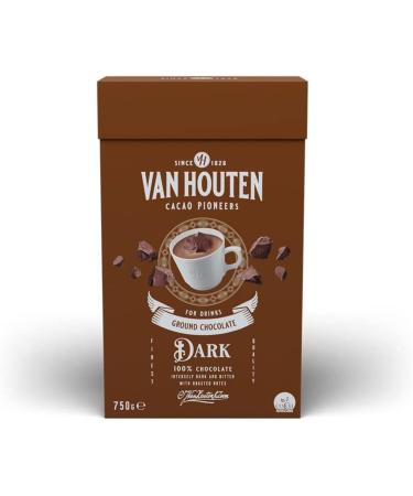 Van Houten Dark ground chocolate (powder) 750 grams. For drinks.for Hot & Cold Drinks - Makes 22 Servings