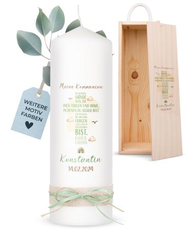 Amari communion candle personalizes cross font h: 25cm/ : 8cm - candle communion - communion candle boy/girl - designing communion candle - communion candle personalized
