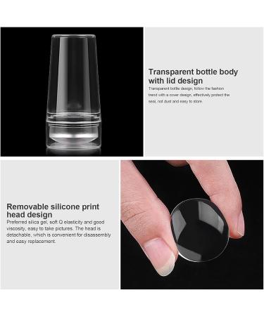 Nail Art Stickers & Stamper Set - Women's Party Decor Transparent Silicone Manicure Tools for Professionals - Buy Online on SooperMarket.com
