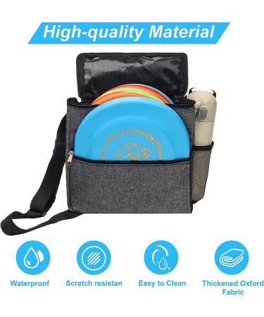 Windspeed Cadet Disc Golf Bag - Waterproof, Portable, 10 Disc Capacity - Pro Starter Bag for Women and Men (Grey) - Buy Online on SooperMarket.com