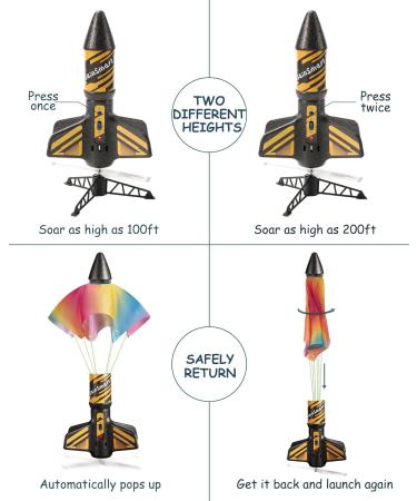 SainSmart Jr. Rakete Motorized Rocket Toy - Outdoor Fun for Kids 8-12 | Launch Up to 61 Meters - Buy Online on SooperMarket.com