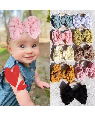 JSGHGDF Girls Bowknot Headband Soft and Stretchy Headwear Elastic Hair Bands Adorments for Infant Toddlers Black - Buy Online on SooperMarket.com