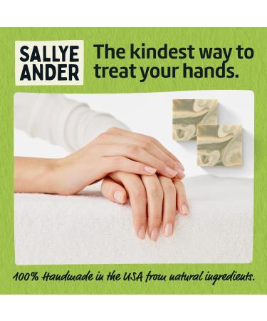 SALLYEANDER Milk & Mint Swirl Soap - 5oz Bar | Naturally Antibacterial & Hypoallergenic Handmade Skincare - Buy Internationally - Buy Online on SooperMarket.com
