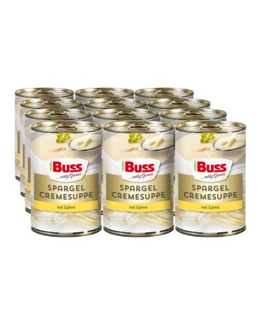 Buss Asparagus Cream Soup - Particularly creamy asparagus soup refined with cream - 12 x 400 g