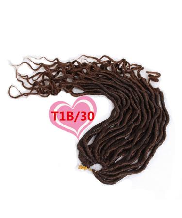 Eunice 20 Wavy Faux Locs - Synthetic Crochet Braids Curly Dreadlocks (3 Packs 1B/30) | Shop Internationally! - Buy Online on SooperMarket.com