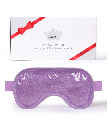 Cavoilu 2Pack Gel Eye Mask for Dark Circles & Puffiness - Hot & Cold Cooling, Reusable, Stress Relief - Purple - Buy Online on SooperMarket.com