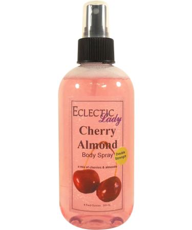 Cherry Almond Body Spray 8 ounces Body Mist for Women with Clean Light & Gentle Fragrance Long Lasting Perfume with Comforting Scent for Men & Women Cologne with Soft Subtle Aroma For Daily Use Regular Strength 8 Fl Oz (Pack of 1)