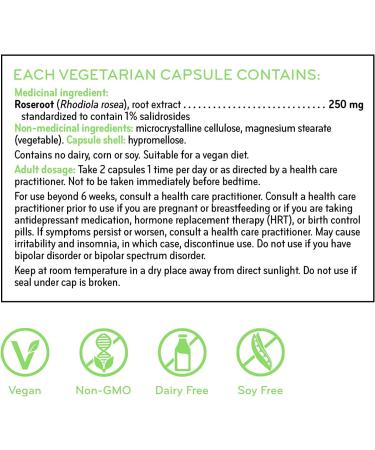 SISU - Rhodiola Stress Caps 250 mg 60 vcaps - Buy Online on SooperMarket.com