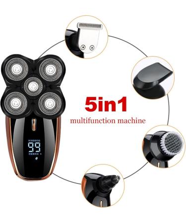 TEMKIN Electric Shaver for Men - Rechargeable Washable Five-Blade Beard Trimmer & Nose Hair Razor - Perfect for Face & Sideburns Cleaning - Buy Online on SooperMarket.com