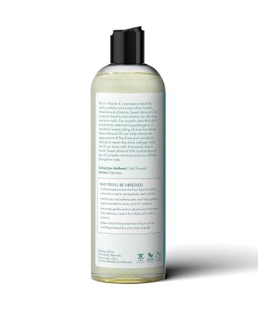 Pure Body Naturals Sweet Almond Oil 16 fl. oz - 100% Pure Cold Pressed, Hexane Free, Skin Moisturizer, Nail Strengthener, Carrier Oil for Therapeutic Massage - Buy Online on SooperMarket.com
