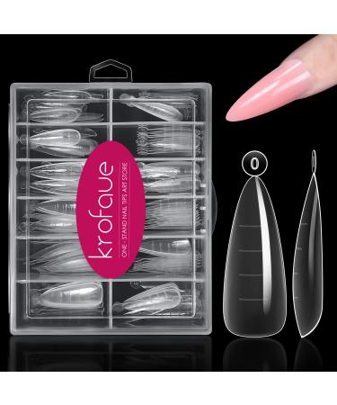 Dual Forms krofaue Poly Extension Gel Dual Forms 120pcs Dual Nail Forms with 12 Sizes Stiletto False Nail Molds Lady Almond Style Full Cover Builder Gel for Nails Acrylic Nail Forms fit DIY at Home Almond Form